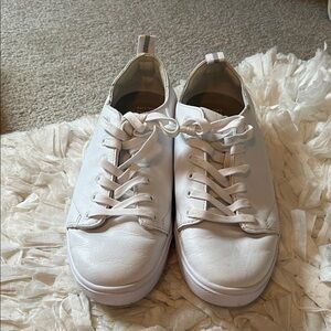 Toms White Lace-Up Sneakers